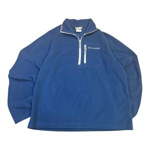 Columbia Blue Fleece Pullover Men’s Size XL –‎ 1/4 Zip Warm Outdoor Layer